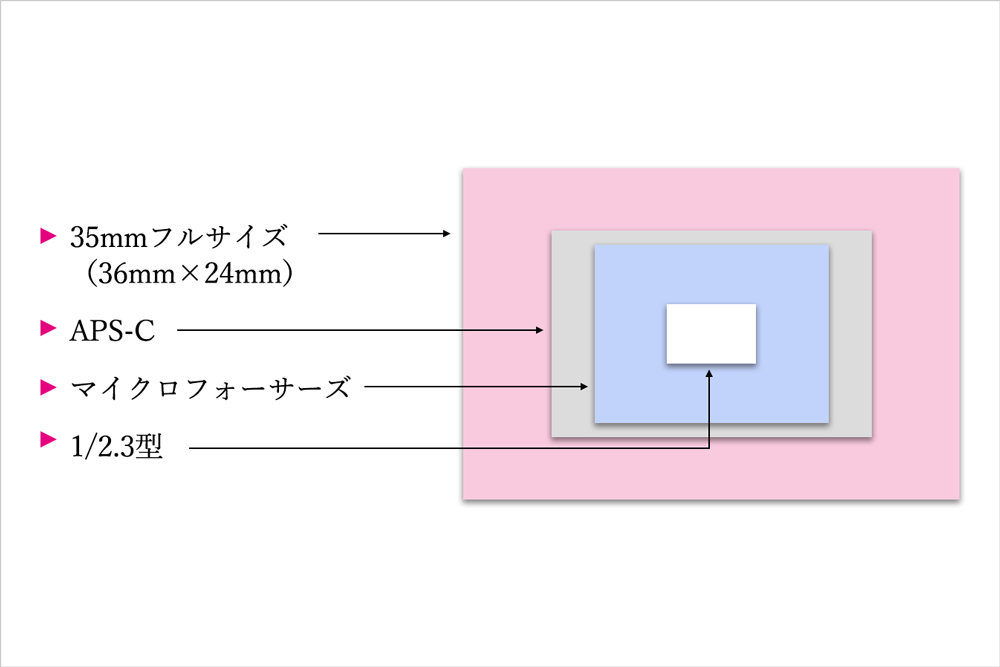 イメージセンサーの大きさの違い